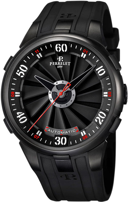 Perrelet Turbine XL Automatic Steel PVD Black On Rubber A1051/1