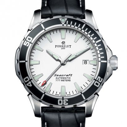 Perrelet Seacraft 3 Hands GMT Automatic Steel White Dial A1053/1