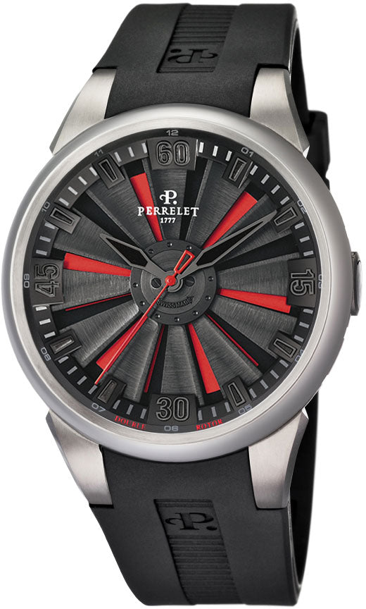 Perrelet Turbine Automatic Steel Black/Red Dial A1064/2