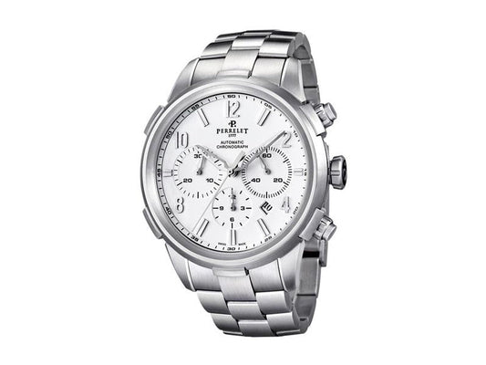 Perrelet Class-T Automatic Chrono Steel White Dial A1069/A