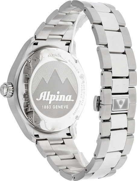 ALPINA Horological Smart Watch Quartz Stainless Steel Black Dial On Bracelet Men's Watch AL-285BS5AQ6B
