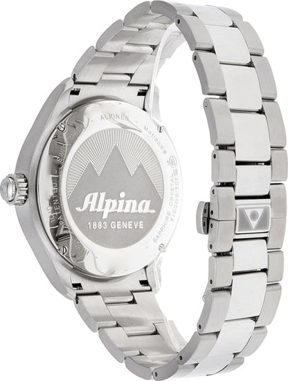 ALPINA Horological Smart Watch Quartz Stainless Steel Black Dial On Bracelet Men's Watch AL-285BS5AQ6B