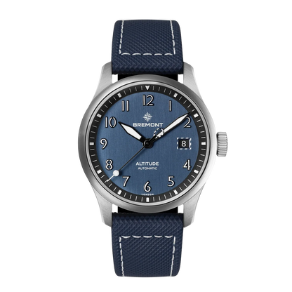 Bremont Watches | Mens | Altitude Altitude 39mm Blue Dial Leather Strap ALT39-DT-SS-BL-L-S