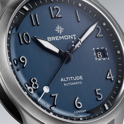 Bremont Watches | Mens | Altitude Altitude 39mm Blue Dial Leather Strap ALT39-DT-SS-BL-L-S