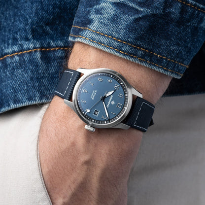 Bremont Watches | Mens | Altitude Altitude 39mm Blue Dial Leather Strap ALT39-DT-SS-BL-L-S