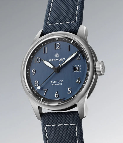 Bremont Watches | Mens | Altitude Altitude 39mm Blue Dial Leather Strap ALT39-DT-SS-BL-L-S
