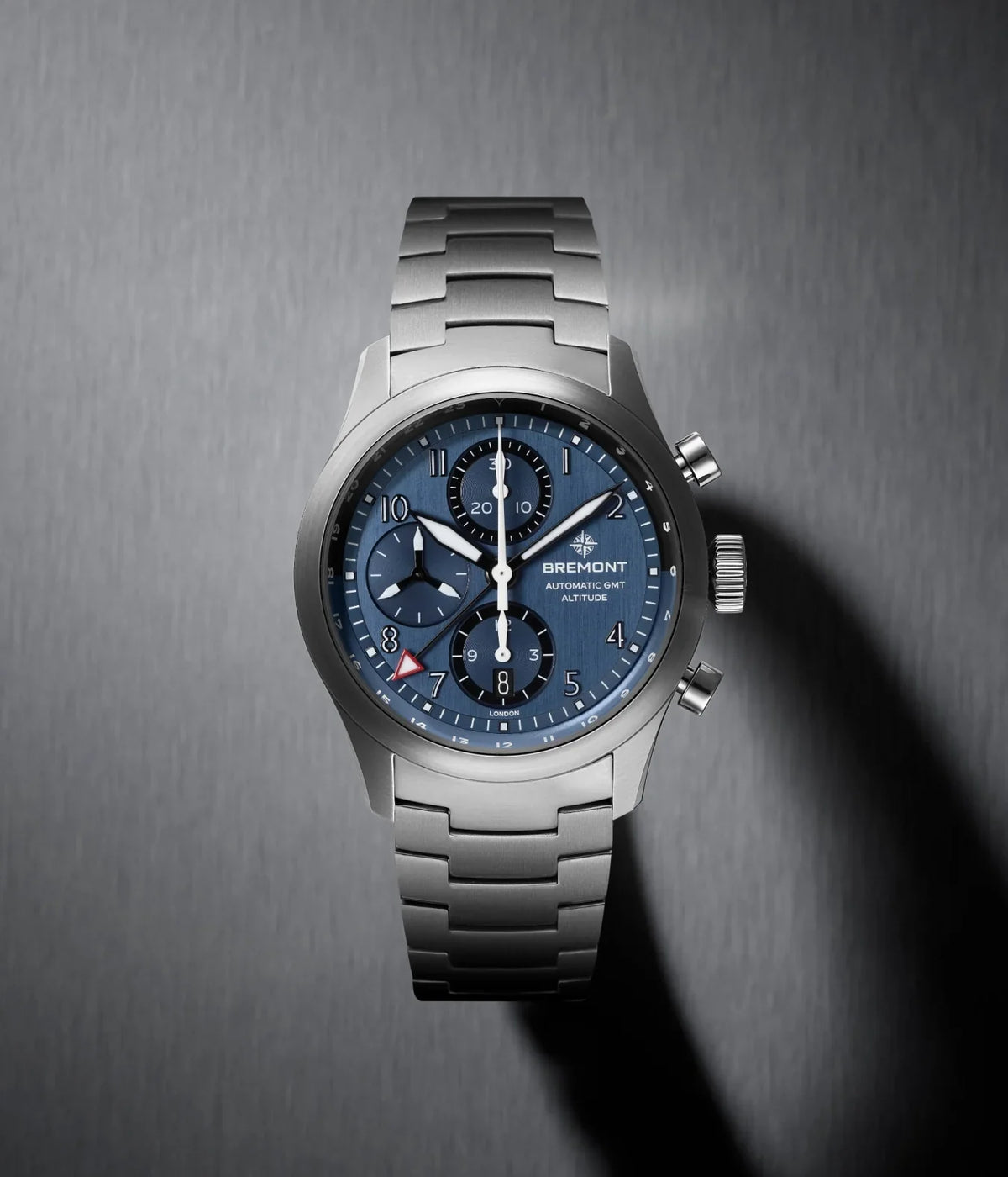 Bremont Watches | Mens | Altitude Altitude 42mm Chronograph GMT Blue Dial Bracelet ALT42-CHR-G-SS-BL-B