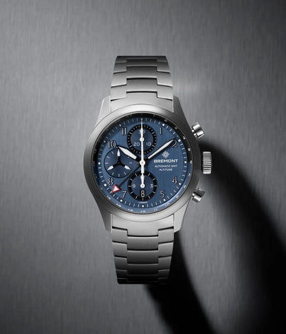 Bremont Watches | Mens | Altitude Altitude 42mm Chronograph GMT Blue Dial Bracelet ALT42-CHR-G-SS-BL-B