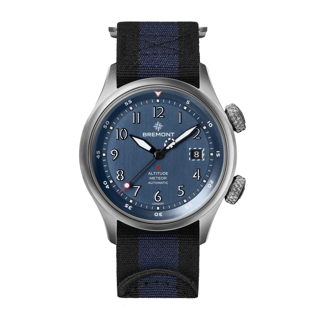Bremont Watches | Mens | Altitude Altitude MB Meteor Blue Dial Blue Barrel Nato Strap ALT42-MT-TI-BLBL-N-S