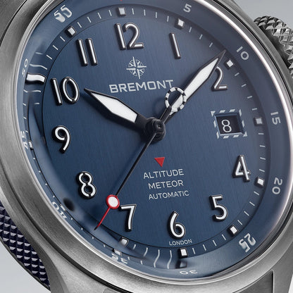 Bremont Watches | Mens | Altitude Altitude MB Meteor Blue Dial Blue Barrel Nato Strap ALT42-MT-TI-BLBL-N-S
