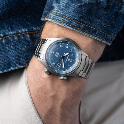 Bremont Watches | Mens | Altitude Altitude MB Meteor Blue Dial Blue Barrel Bracelet ALT42-MT-TI-BLBL-B