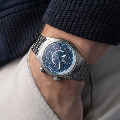 Bremont Watches | Mens | Altitude Altitude MB Meteor Time Zones Blue Dial Bracelet ALT42-MT-Z-TI-BLBL-B