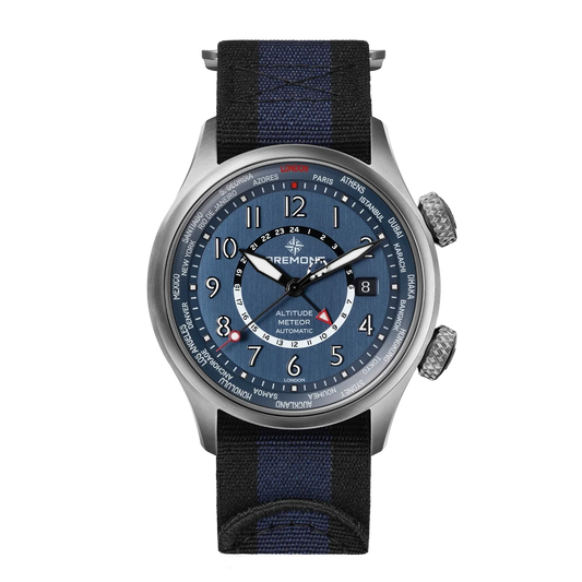 Bremont Watches | Mens | Altitude Altitude MB Meteor Time Zones Blue Dial Nato Strap ALT42-MT-Z-TI-BLBL-N-S