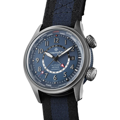 Bremont Watches | Mens | Altitude Altitude MB Meteor Time Zones Blue Dial Nato Strap ALT42-MT-Z-TI-BLBL-N-S