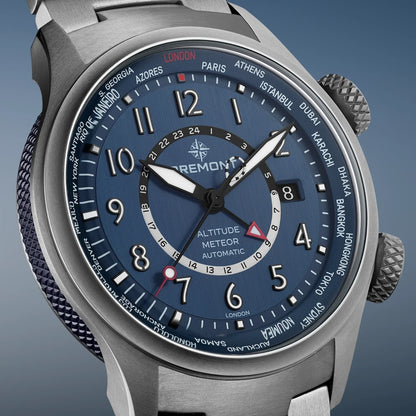 Bremont Watches | Mens | Altitude Altitude MB Meteor Time Zones Blue Dial Nato Strap ALT42-MT-Z-TI-BLBL-N-S