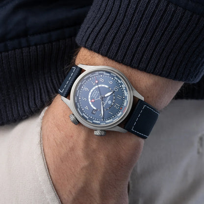 Bremont Watches | Mens | Altitude Altitude MB Meteor Time Zones Blue Dial Leather Strap ALT42-MT-Z-TI-BLBL-L-S
