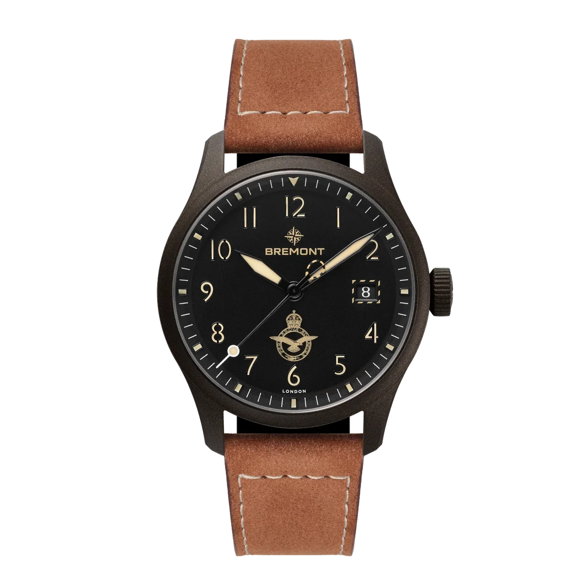 Bremont Watches | Mens | HMAF HMAF Altitude 39mm Date Leather Strap ALT39-DT-SSBC-HMAF-L-S
