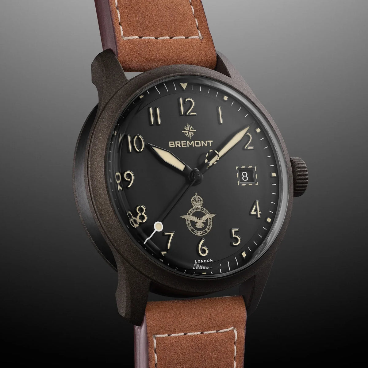 Bremont Watches | Mens | HMAF HMAF Altitude 39mm Date Leather Strap ALT39-DT-SSBC-HMAF-L-S