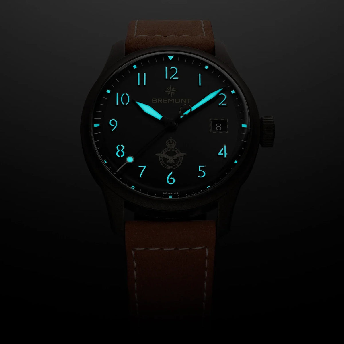 Bremont Watches | Mens | HMAF HMAF Altitude 39mm Date Leather Strap ALT39-DT-SSBC-HMAF-L-S