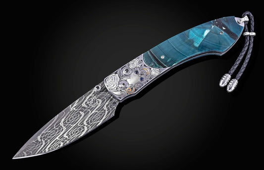 William Henry KNIVES Skull & Silver Roses B12 SKULL & SILVER ROSES