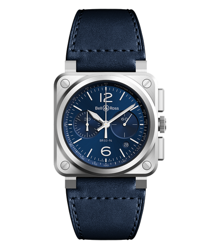 Bell & Ross Watch BR-03 Chrono Blue Steel BR0394-BLU-ST/SCA