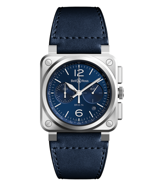 Bell & Ross Watch BR-03 Chrono Blue Steel BR0394-BLU-ST/SCA