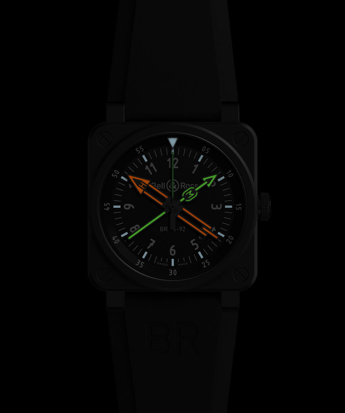 Bell & Ross Montre BR-03 radiocompass BR0392-RCO-CE/SRB