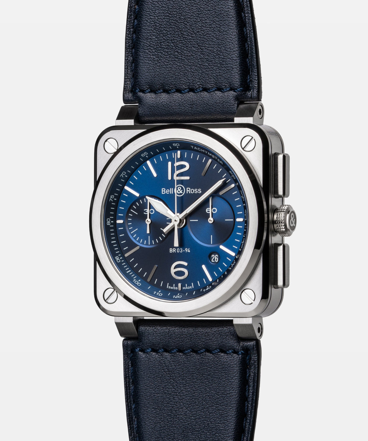 Bell & Ross Watch BR-03 Chrono Blue Steel BR0394-BLU-ST/SCA