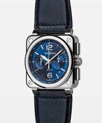 Bell & Ross Watch BR-03 Chrono Blue Steel BR0394-BLU-ST/SCA