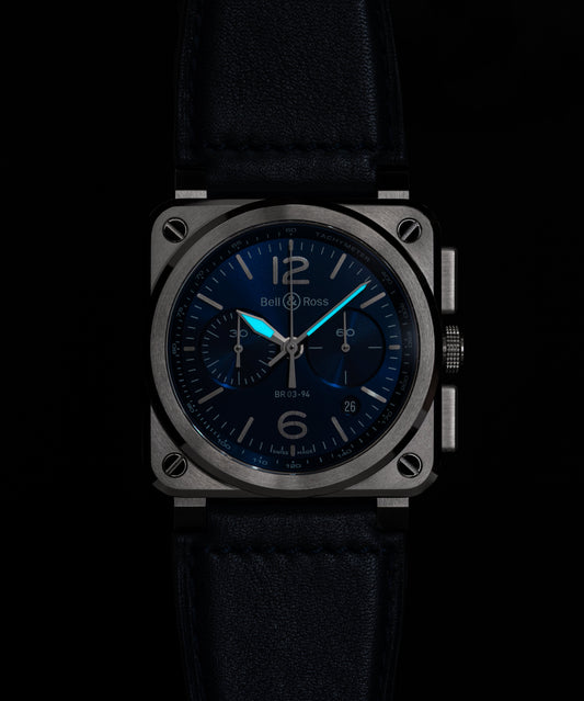 Bell & Ross Watch BR-03 Chrono Blue Steel BR0394-BLU-ST/SCA