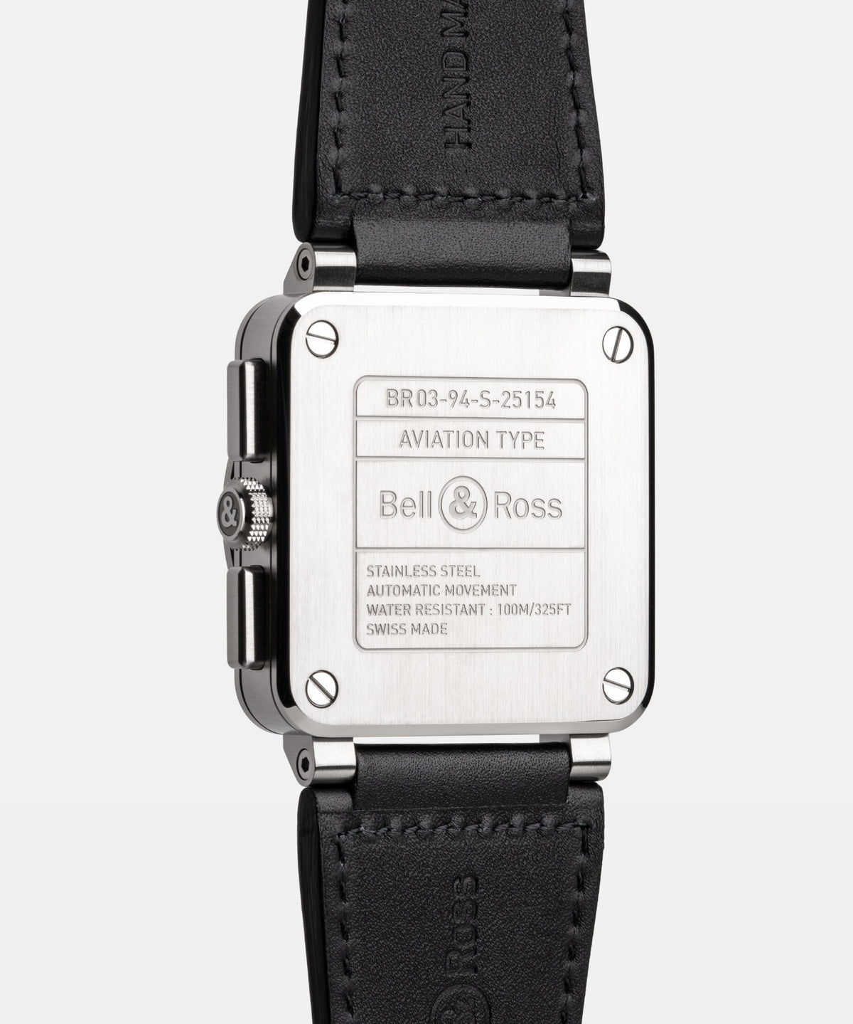 Bell & Ross Watch BR-03 Chrono Black Steel BR0394-BLC-ST/SCA