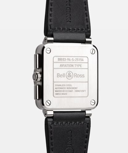 Bell & Ross Watch BR-03 Chrono Black Steel BR0394-BLC-ST/SCA