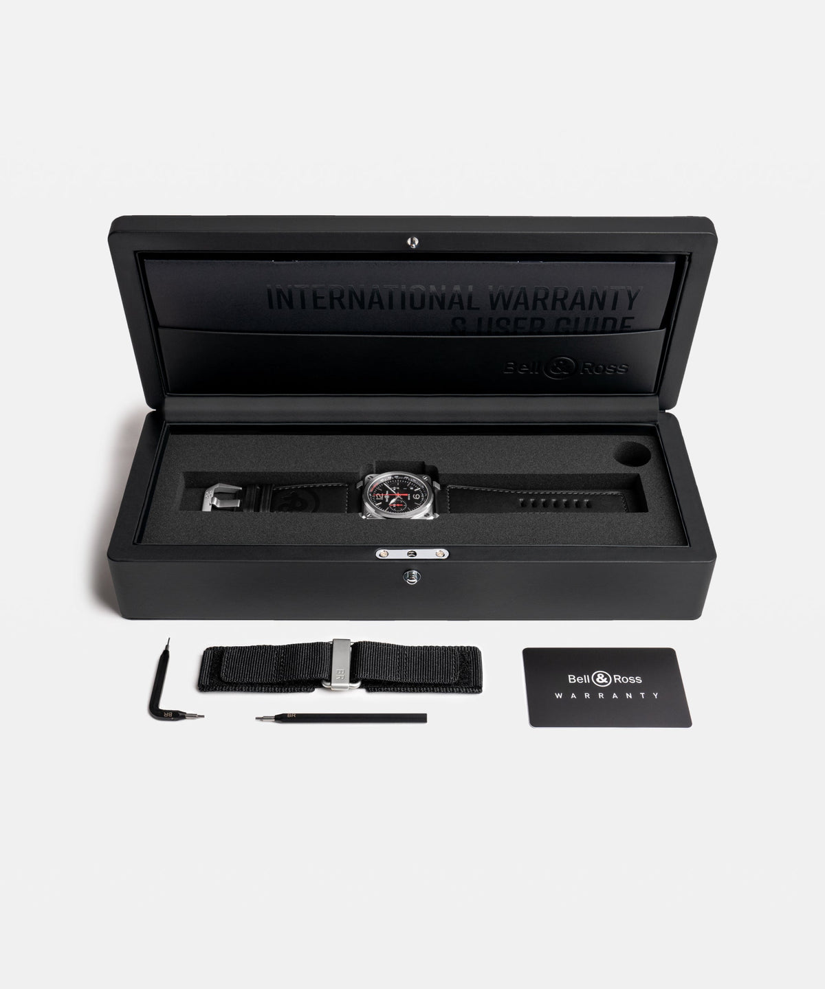 Bell & Ross Watch BR-03 Chrono Black Steel BR0394-BLC-ST/SCA
