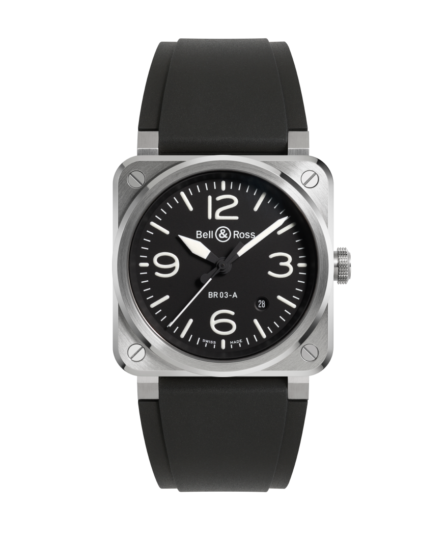 Bell & Ross Watch BR-03 Black Steel BR03A-BL-ST/SRB