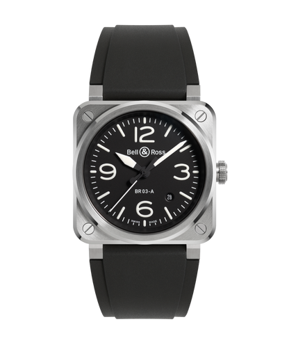 Bell & Ross Watch BR-03 Black Steel BR03A-BL-ST/SRB