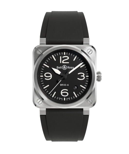 Bell & Ross Watch BR-03 Black Steel BR03A-BL-ST/SRB
