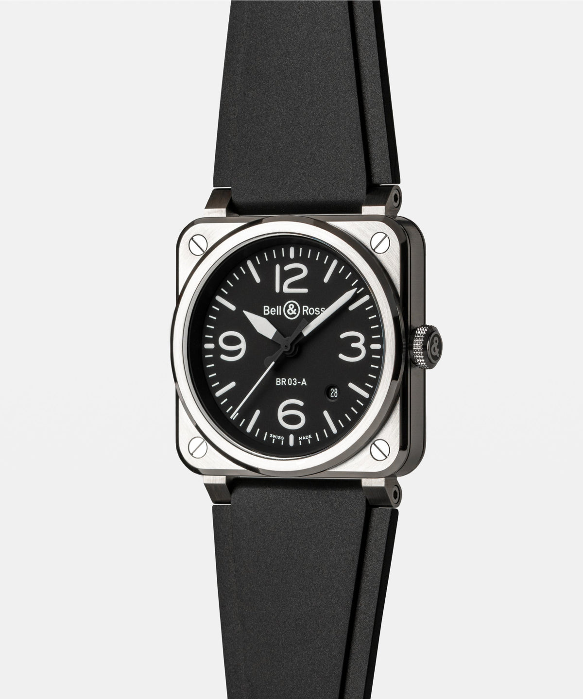Bell & Ross Watch BR-03 Black Steel BR03A-BL-ST/SRB