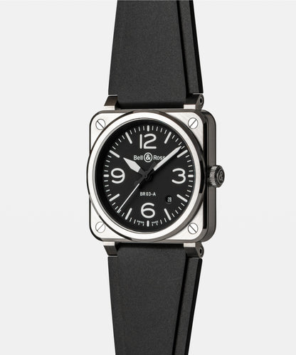 Bell & Ross Watch BR-03 Black Steel BR03A-BL-ST/SRB