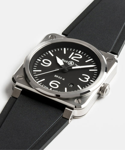 Bell & Ross Watch BR-03 Black Steel BR03A-BL-ST/SRB