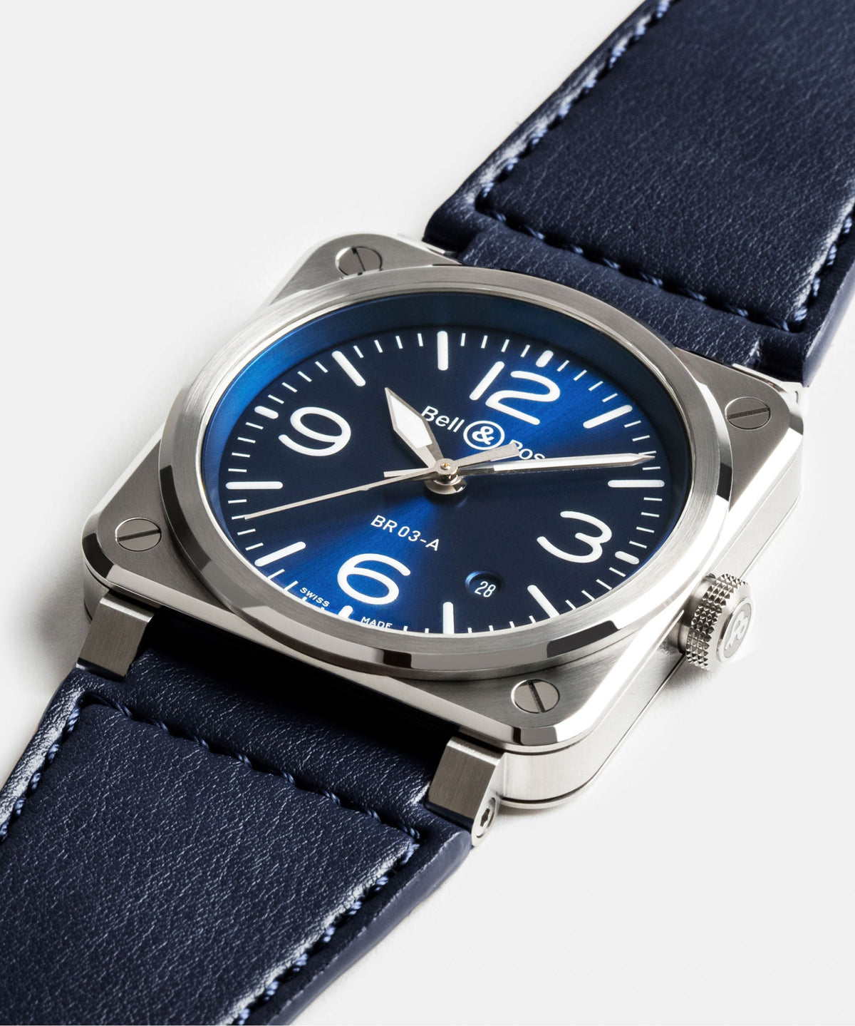 Bell & Ross Watch BR-03 Blue Steel BR03A-BLU-ST/SCA