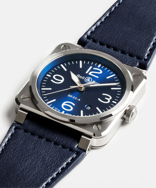 Bell & Ross Watch BR-03 Blue Steel BR03A-BLU-ST/SCA