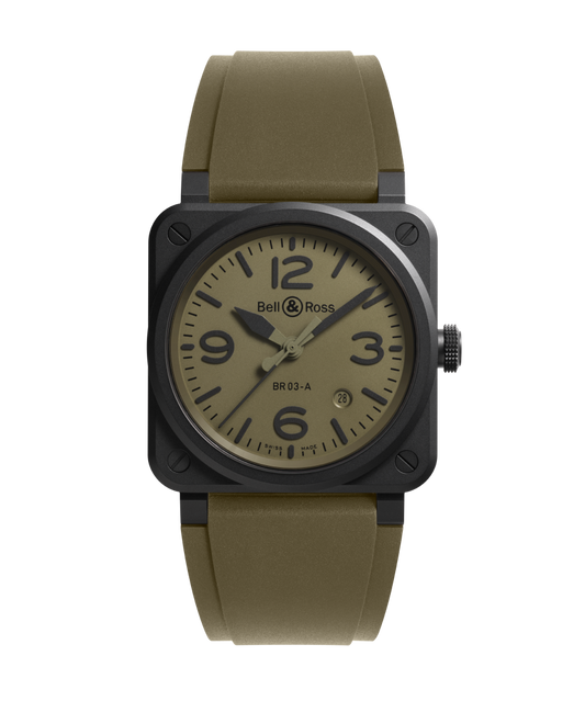 Bell & Ross Watch BR-03 Military Ceramic BR03A-MIL-CE/SRB