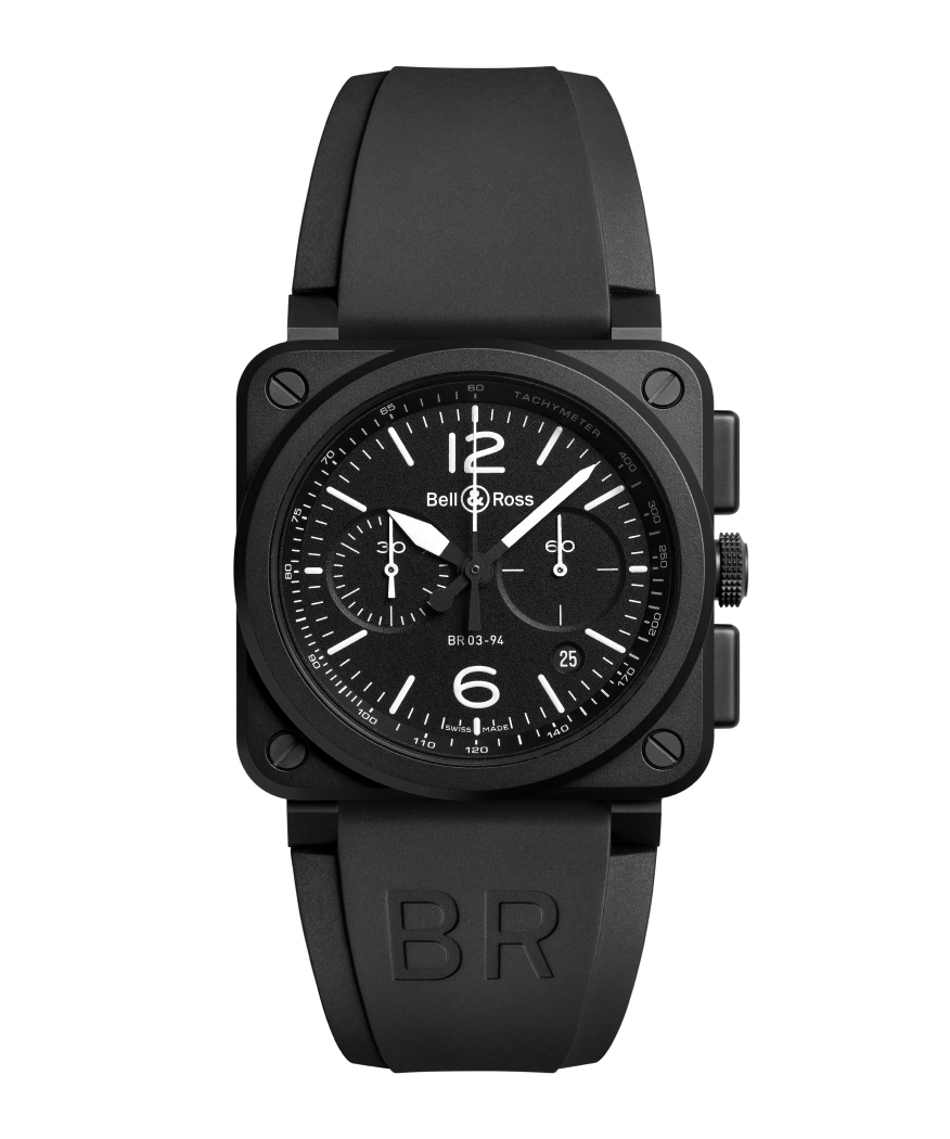 Bell & Ross Watch BR-03 Chrono Black Matte BR0394-BL-CE