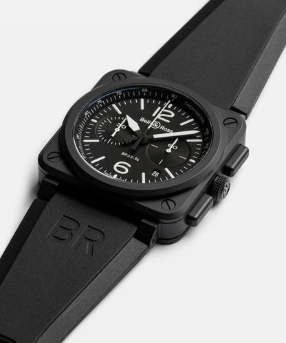 Bell & Ross Watch BR-03 Chrono Black Matte BR0394-BL-CE