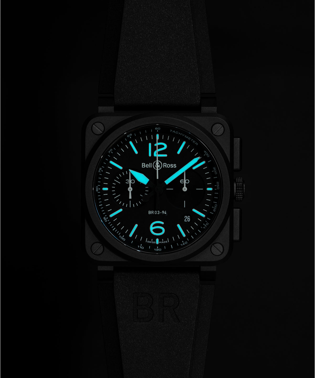 Bell & Ross Watch BR-03 Chrono Black Matte BR0394-BL-CE