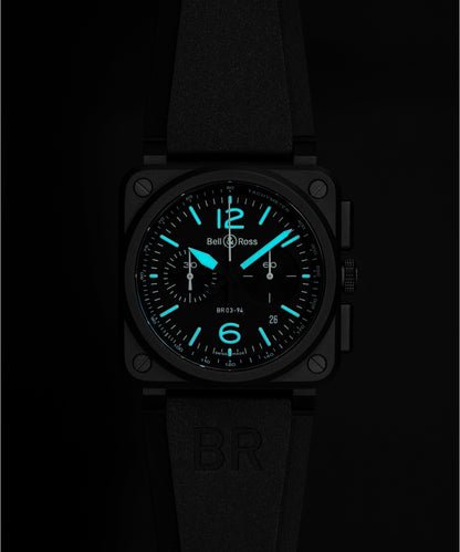 Bell & Ross Watch BR-03 Chrono Black Matte BR0394-BL-CE