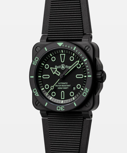 Bell & Ross Montre BR-03  Diver Lum Outline BR03A-D-OL-CE/SRB