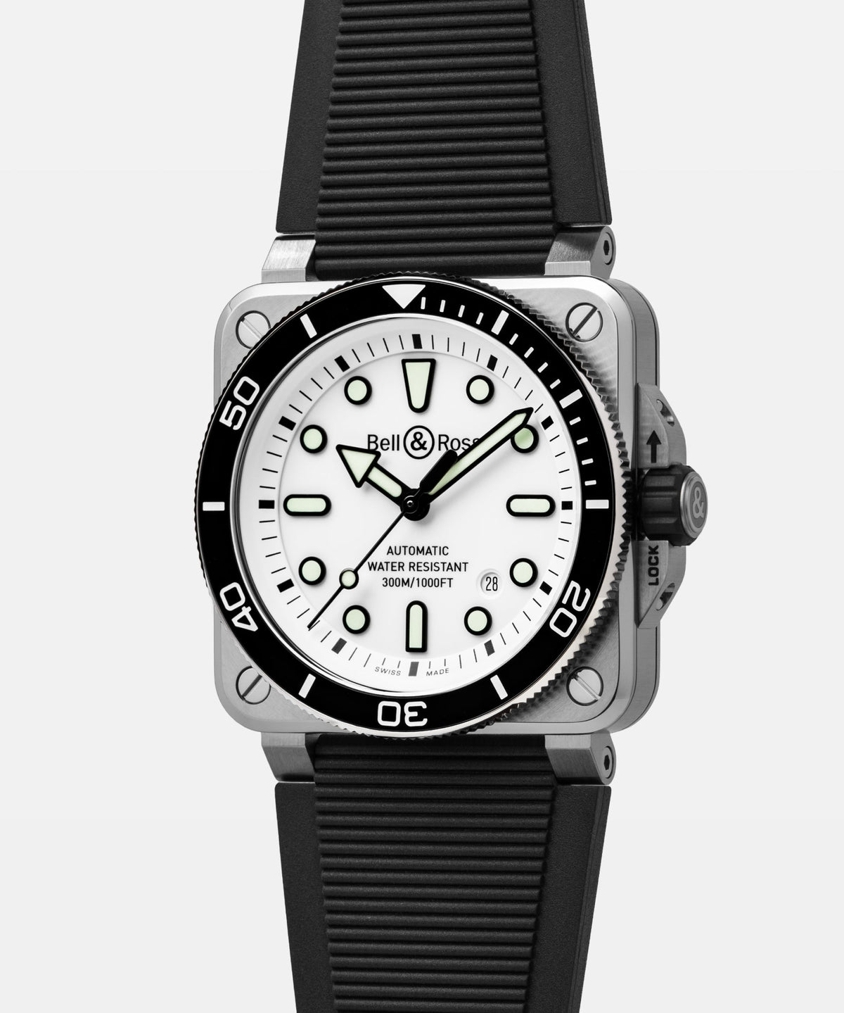 Bell & Ross Watch BR-03 Diver White Steel BR03A-D-WH-ST/SRB