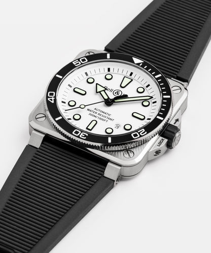Bell & Ross Watch BR-03 Diver White Steel BR03A-D-WH-ST/SRB