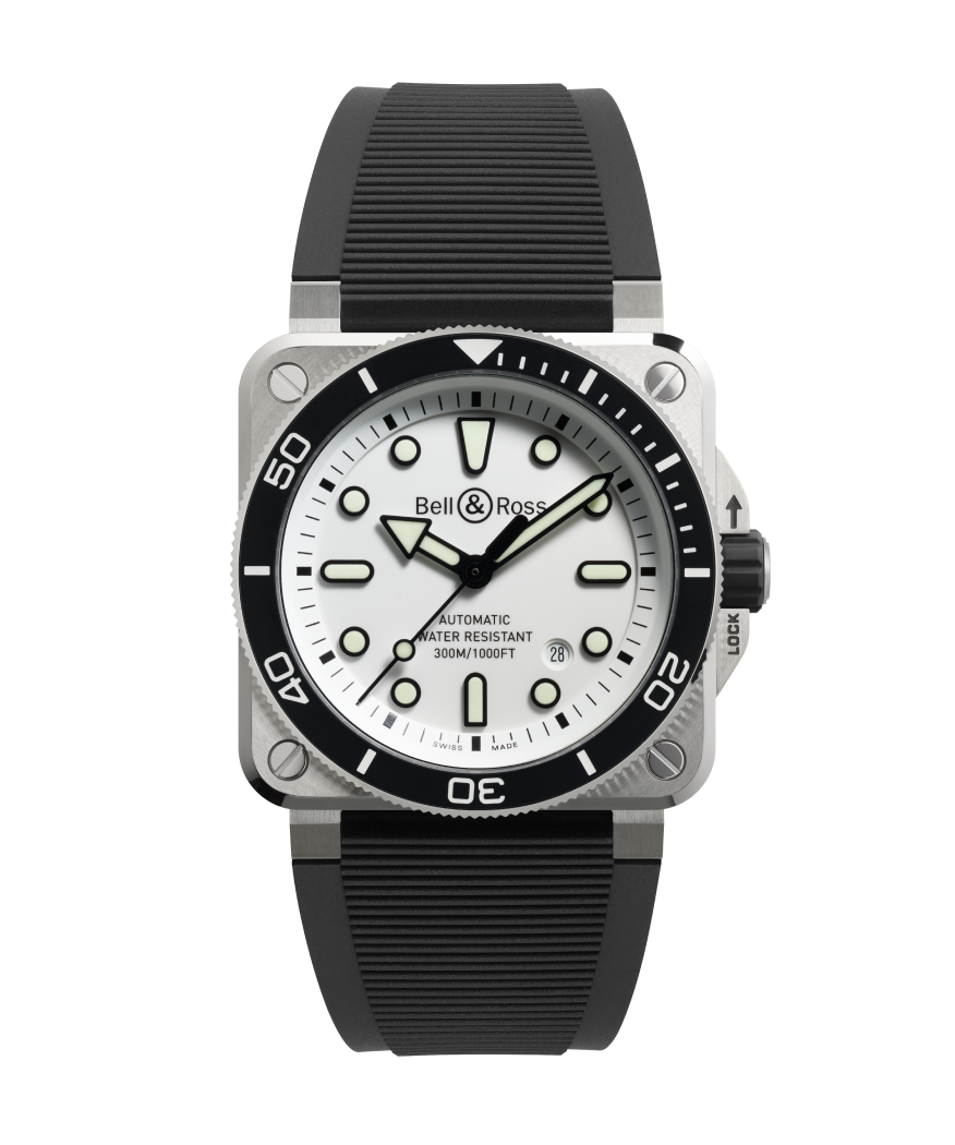Bell & Ross Watch BR-03 Diver White Steel BR03A-D-WH-ST/SRB